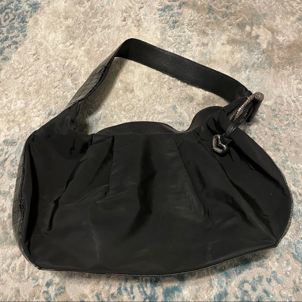 Brighton Black Leather Shoulder Purse